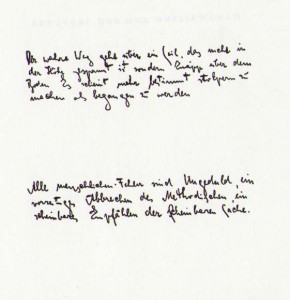 Kafka's handwriting