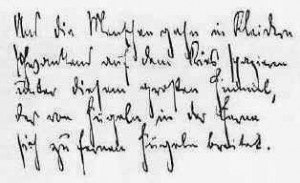 handwriting of Kafka
